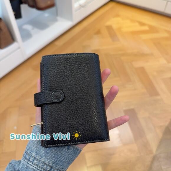 NWT Coach 2-in-1 Wallet Soft pebble Leather CCL70 Gold/Black - Picture 4 of 11